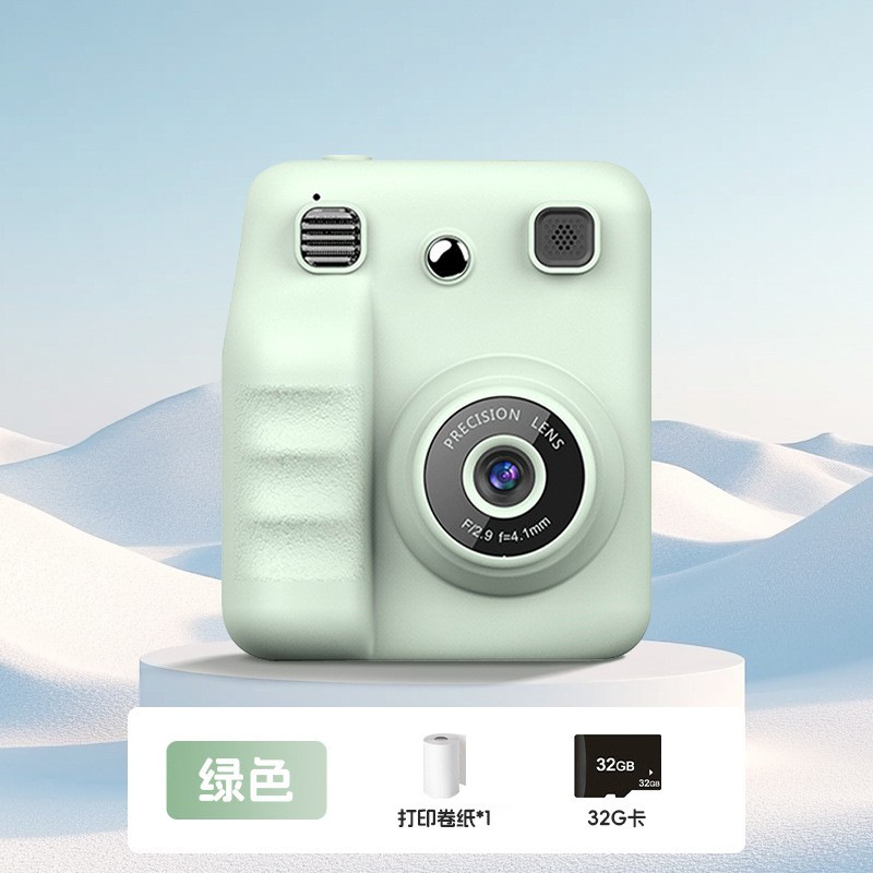 Nueva cámara instantánea transfronteriza, cámara de impresión térmica para niños Polaroid portátil, regalo del día del niño
