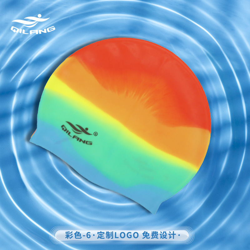 Sombreras de baño de silicona para adultos y niños personalizadas con logotipo de tamaño para hombres y mujeres impermeables para proteger los oídos sin estrangular la cabeza gorra de baño de alta elasticidad