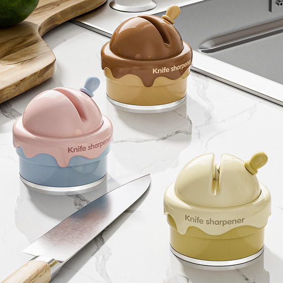 Suction Cup Knife Sharpener Multifunctional Kitchen Countertop Sharpener Stone Household Mini Portable Sharpener Sharpener Scissors Artifact