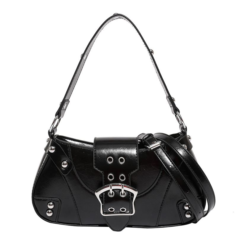 Bolso de locomotora de mujer nueva moda transfronteriza bolso de hombro remachado de moda alta textura exquisita versátil bolso de hombro