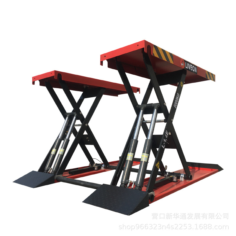 Litong 1,4 M elevación hidráulico de coche eléctrico hidráulico ultra-Delgado pequeño tijeras elevación de tijera