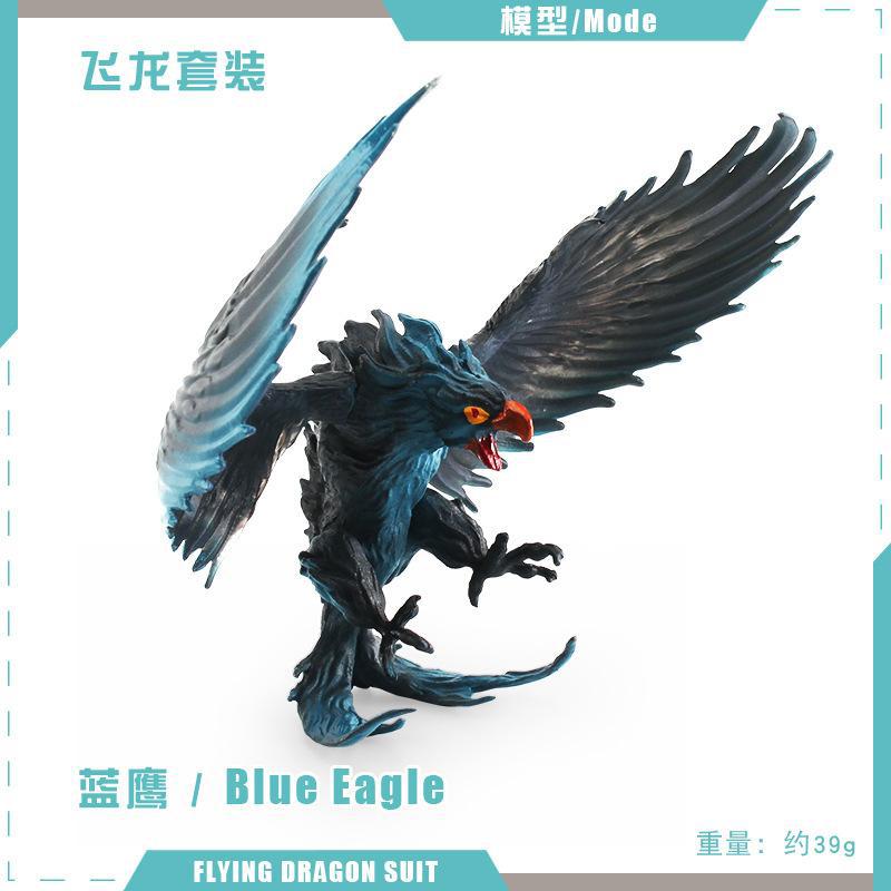 Exportación transfronteriza simulación de mitología occidental dragón modelo dragón de hielo dragón de acero fuego águila lobo dragón adornos estáticos de escritorio