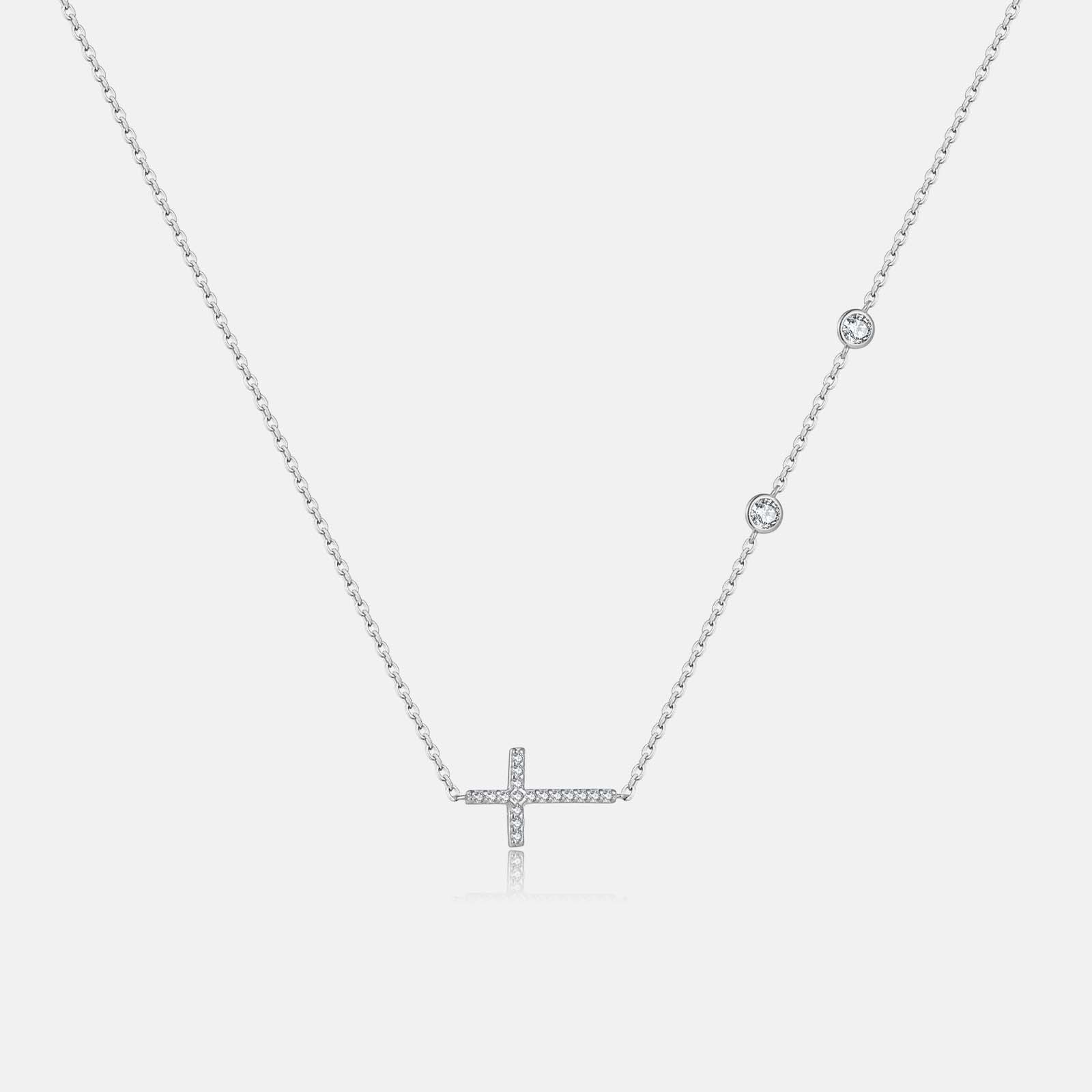 Electroplating Gold Plating Process 18K Real Gold Plated, Platinum Plated Plating Material 925 Sterling Silver Rhinestones Inlay Solid Color Pendant Necklace