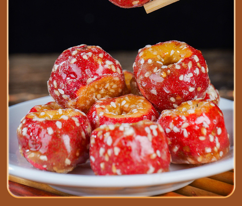 Freeze-Dried Candied Hawthorn Balls Seedless Bing Tang Hu Lu Snack Sweet Sour Crispy 100g Bag key features