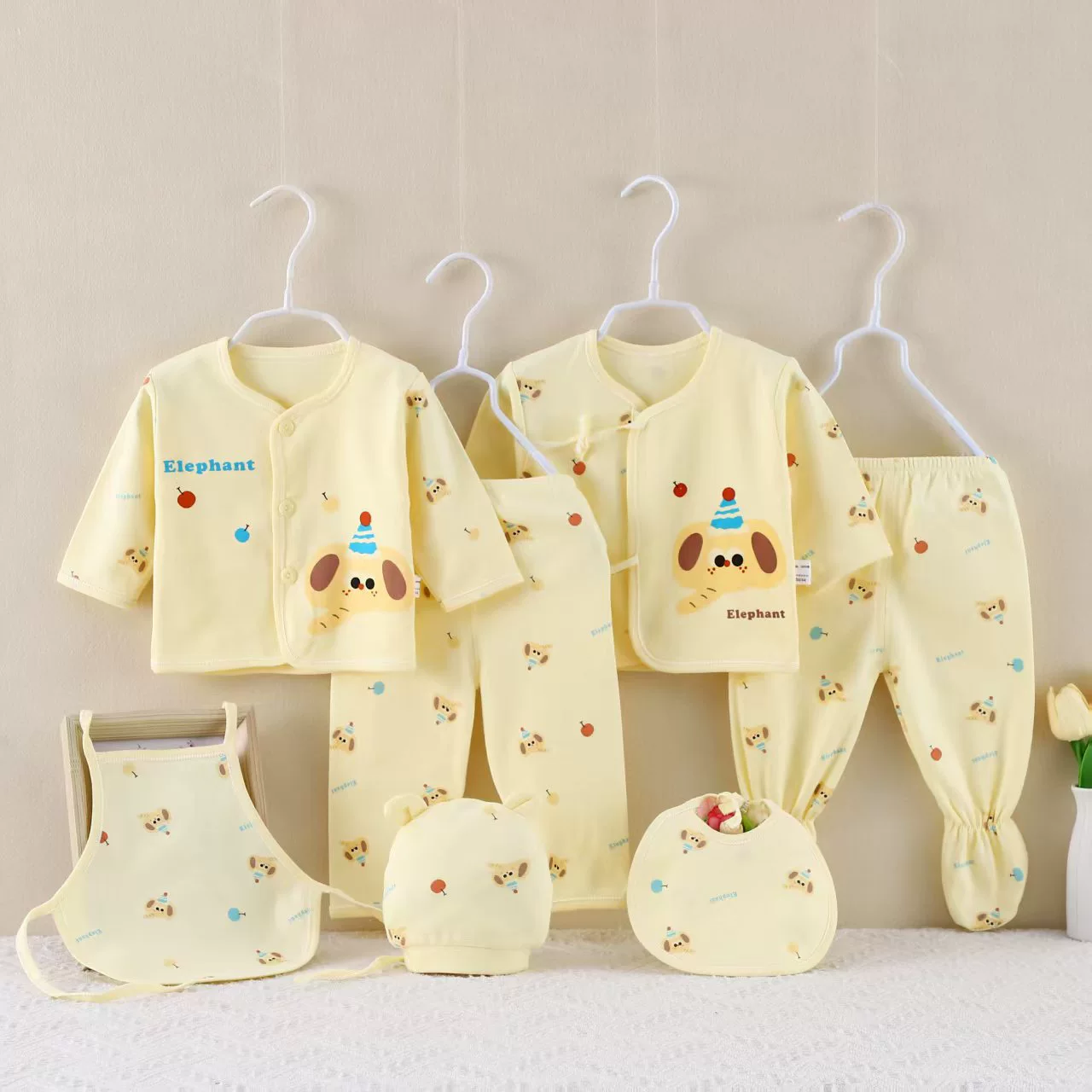 Plastic children's set for new born, sweater, combed cotton