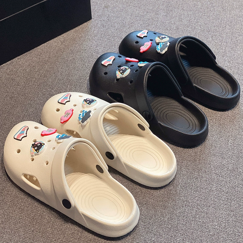 Холодные тапочки носить на улице летом новая медсестра милая пара повседневная домашняя дикая мультяшная плоская обувь