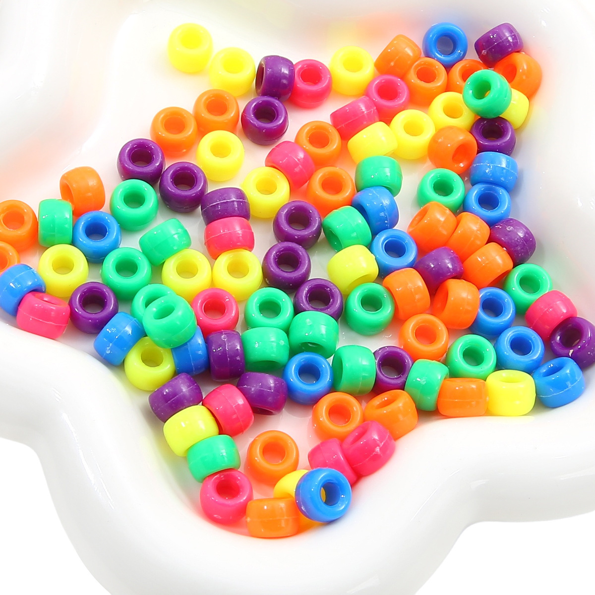 #13 bucket beads solid color dark mixed color