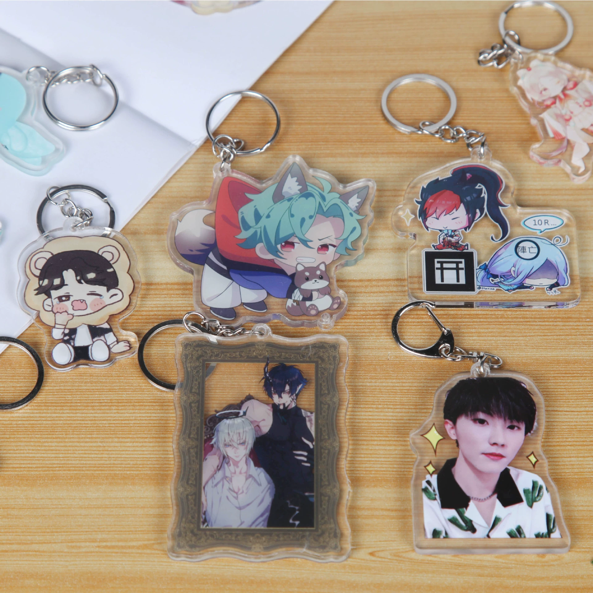 Пятно акриловой брелок звезда креативный брелок diy аниме мультфильм маленький кулон звезда аниме кулон