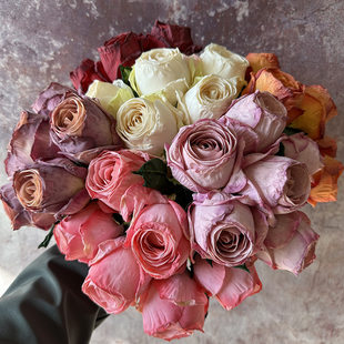 Bulgarian dried roasted rose cross -border living room placed wedding decorative roses, fake flowers, wedding fans
