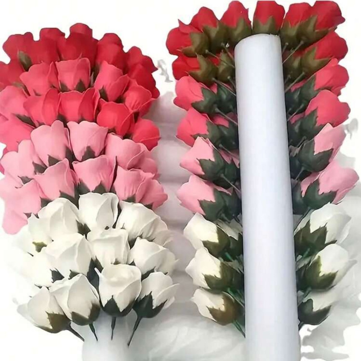 Bocina de algodón de espuma floral blanca-40x5cm producción floral regalo fiesta festiva boda producción floral transfronterizo