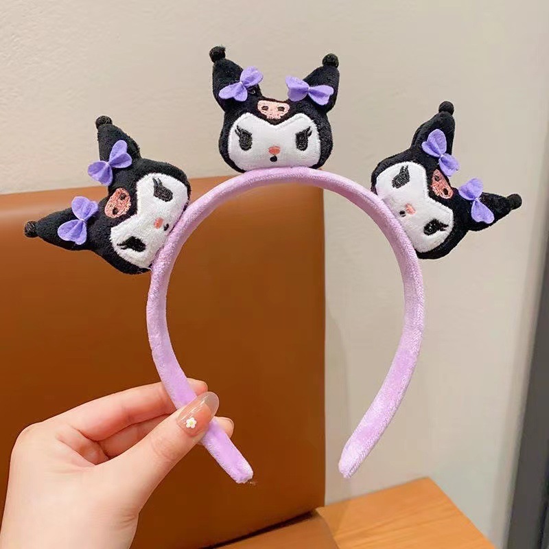 2024 nuevo niño otoño invierno peluche Sanliou cabeza bandas niñas lindas Kulomi lavar la cara bandas de cabello