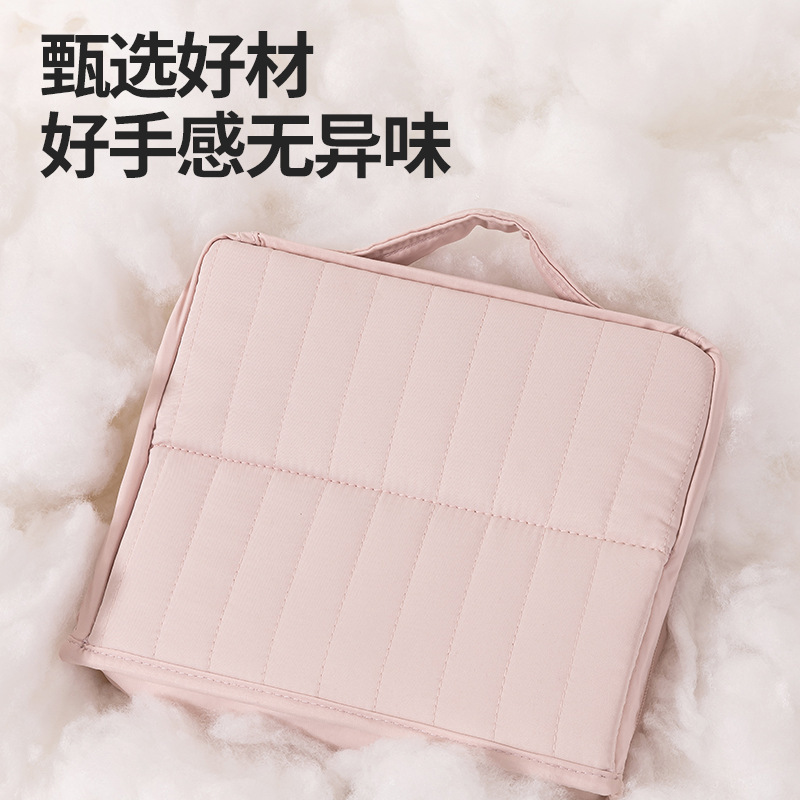 Bolsa de lavado portátil para mujeres de pie, bolsa de almacenamiento de maquillaje multifuncional de alta gama, bolsa de maquillaje de viaje, gran capacidad