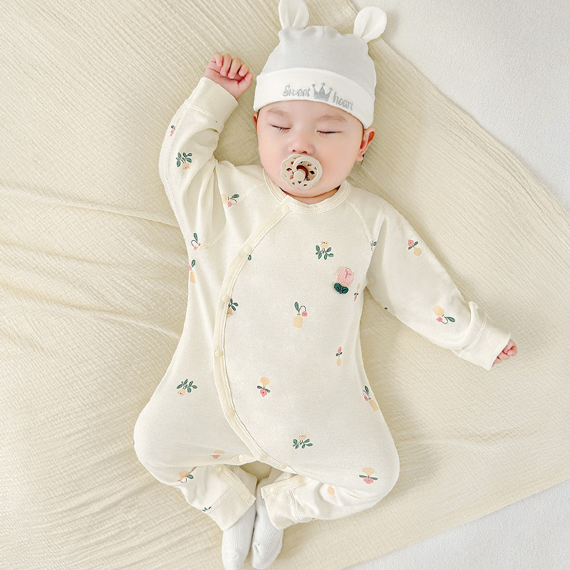 Primavera y otoño, pijamas de algodón recién nacidos, ropa de otoño para niños, niñas y niños, ropa de bebé image 6