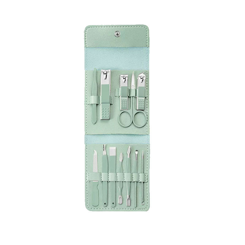 logotipo herramientas de corte de uñas, set de 16 piezas, set de cejas, corte de uñas
