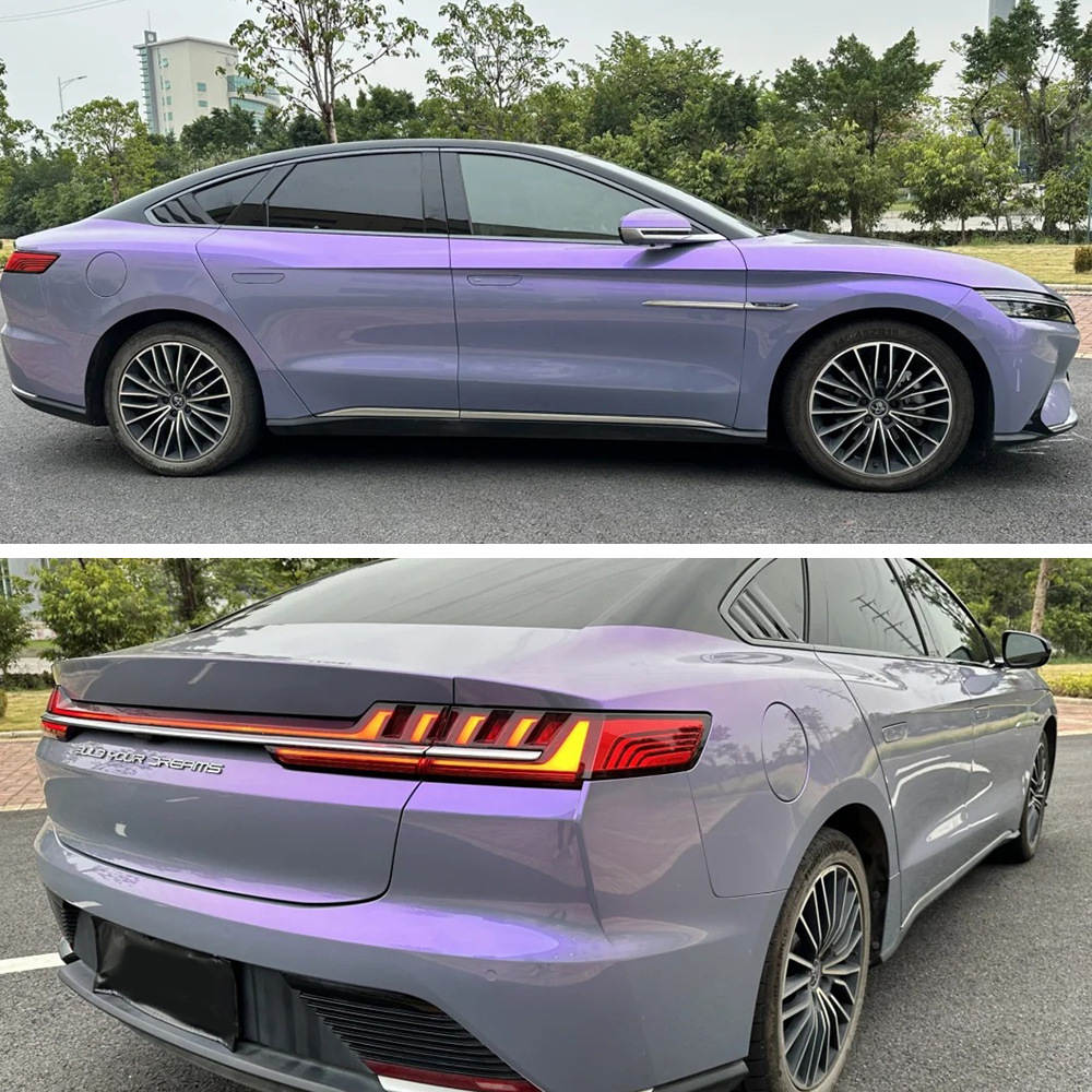 New Pet Two-Color Fantasy Gray and Purple Car Body Color Changing Film Bright Color Changing Sticker Rearview Mirror Sticker