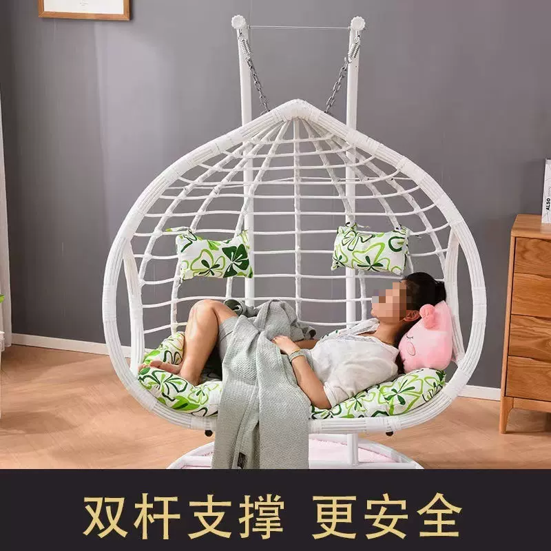 吊篮吊椅家用室内秋千藤椅摇摇椅阳台吊床吊兰户外单双人网红鸟巢