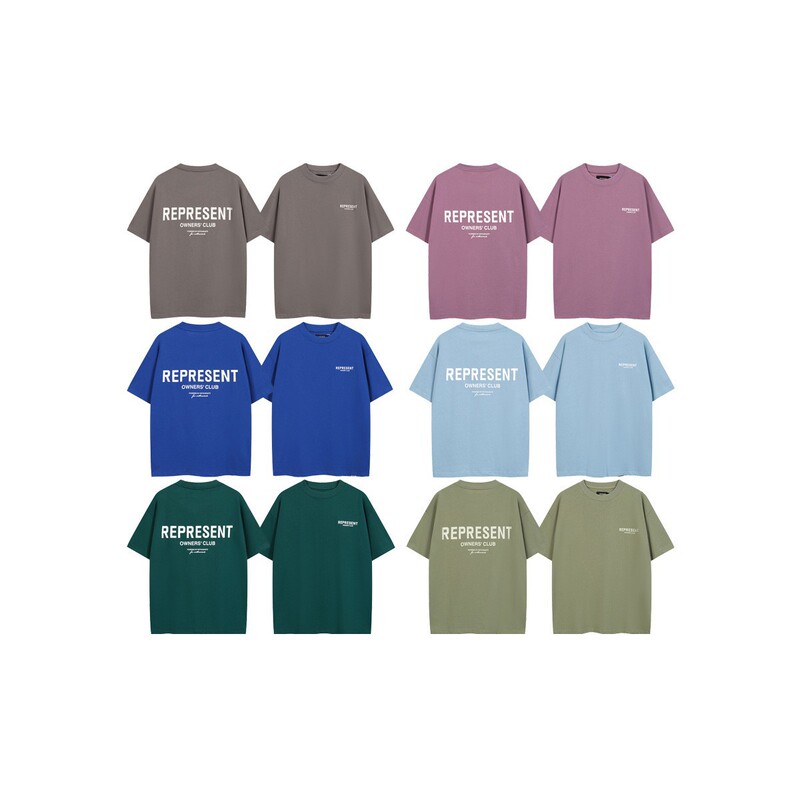 Cross-Border American-Style Represent High Street Classic Slogan Letter Casual Loose Short-Sleeve Unisex Couple T-Shirt Trendy Brand Cross-Border American-Style Represent High Street Classic Slogan Letter Casual Loose Short-Sleeve Unisex Couple T-Shirt Trendy Brand