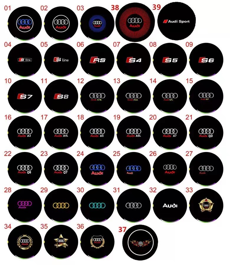 Adecuado para Audi lámpara de bienvenida A6L A4L Q3 Q5 A5 Q7 A7 A3 A8 S6 láser lámpara de proyección del coche