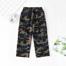 男童迷彩印花工装牛仔裤