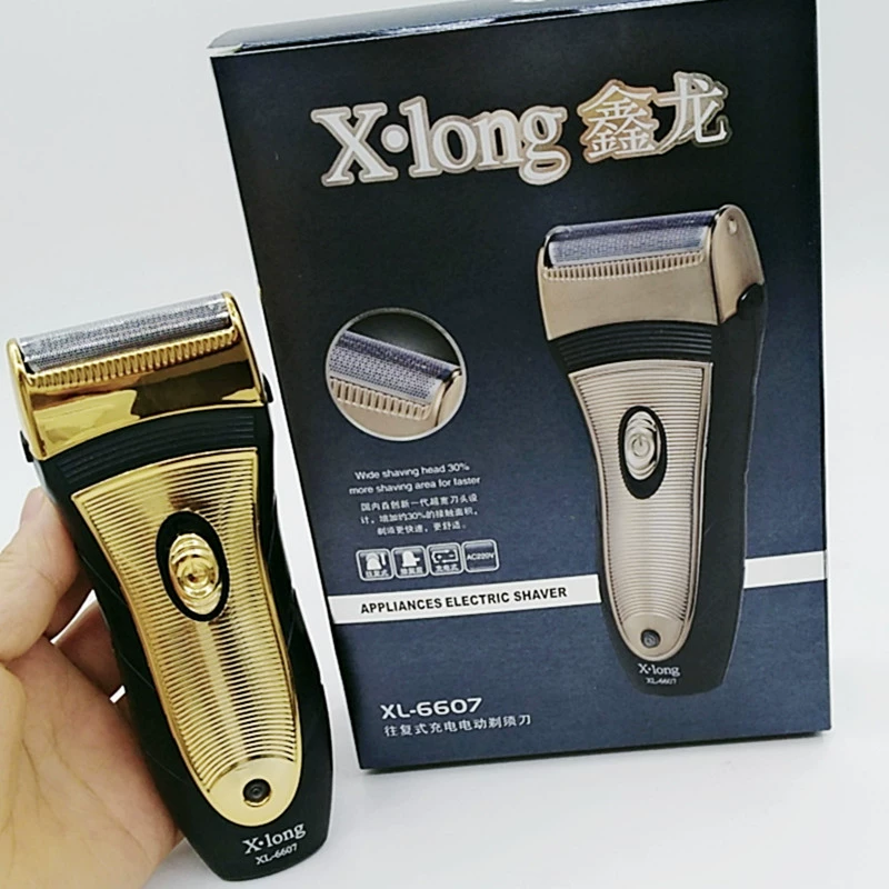 Xinlong бритва зарядная электрическая мужская бритва XL-6607 поршневой нож ремешок для ремонта бритья бороды