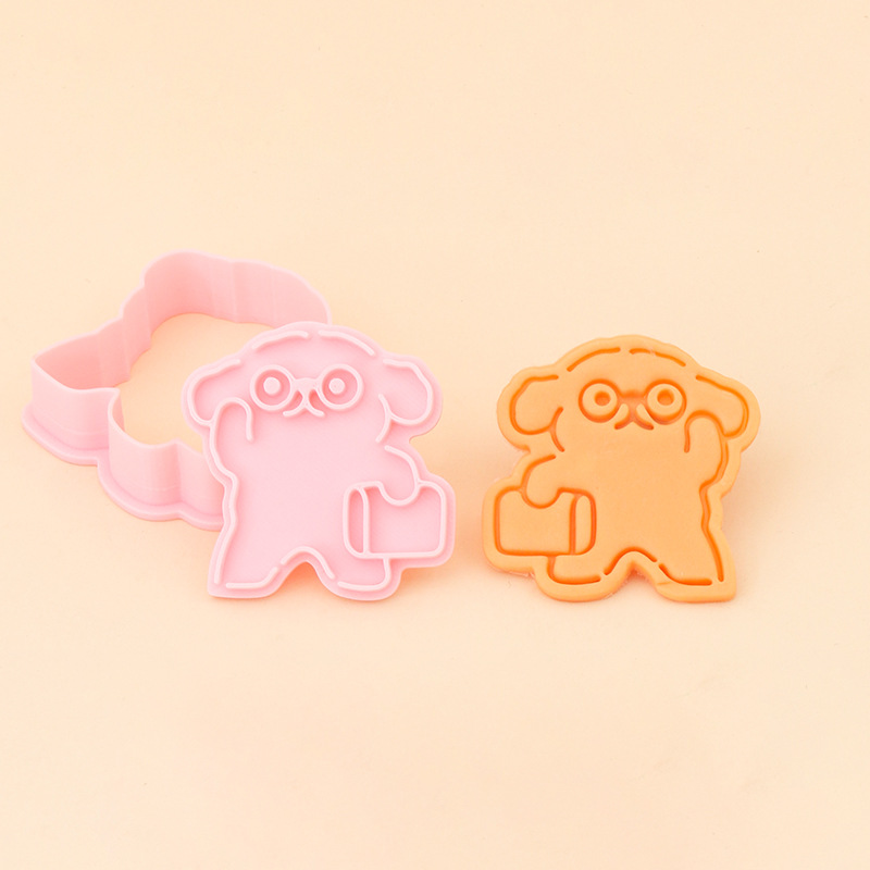 Molde para galletas con forma de cachorro y dibujo de línea, con patrón de dibujos animados en 3D, herramienta realista para hacer galletas de mantequilla DIY. image 17