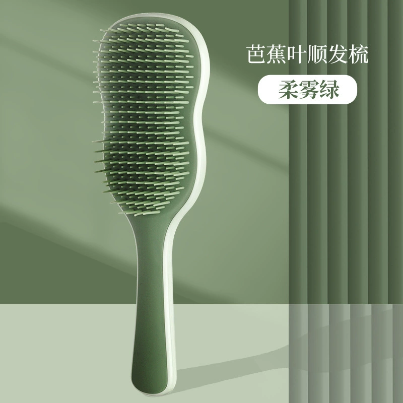 Подушечка-щетка с воздушной подушкой 956 Banana Leaf, длинноволосый Detangling и массаж, подушка щетинки
