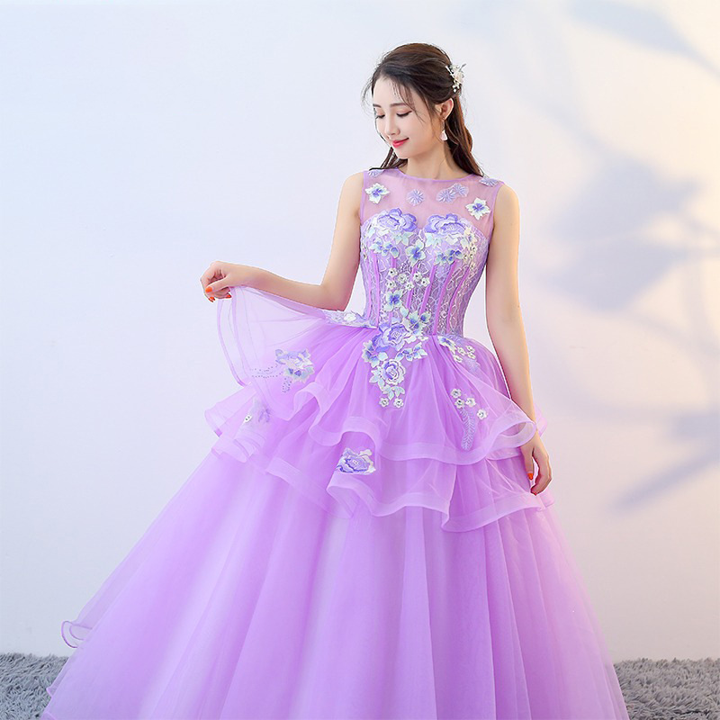 Vestido de actuación con falda abullonada para mujer, nuevo modelo 2026, para actuaciones solistas, canciones folclóricas, ópera, tul de colores, vestido para examen de artes vocales para mujer.