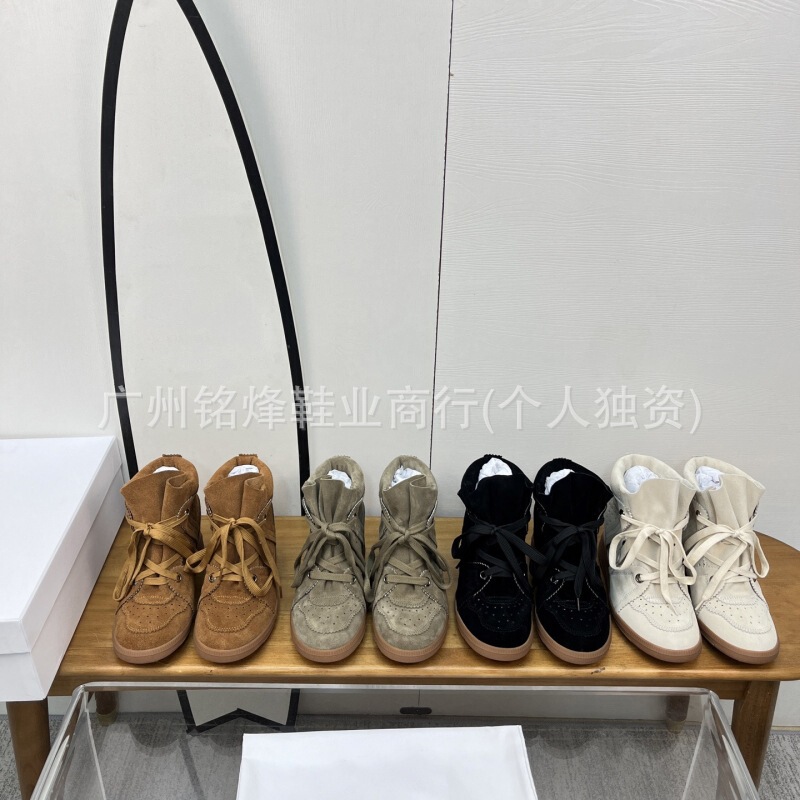 2025 Winter New Retro High-Top Dexun Shoes, Genuine Leather Sports Casual Shoes, Round-Toe Lace-Up, Hidden Internal Height-Increasing Women's Shoes 2025 Winter New Retro High-Top Dexun Shoes, Genuine Leather Sports Casual Shoes, Round-Toe Lace-Up, Hidden Internal Height-Increasing Women's Shoes