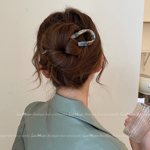 New Simple U-Shaped Hair Pin for Women, High-End Retro Ball Head Hairpin, Versatile Hair Comb for Daily Use