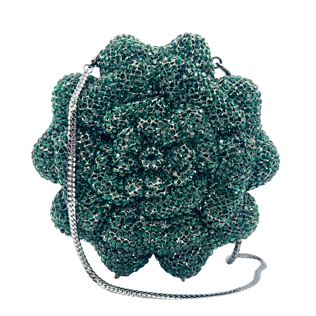 Crystal Clutch Bag nuevo estilo de flores transfronterizas bolsas de cena de diamantes lujosas bolsas de mano de diamantes