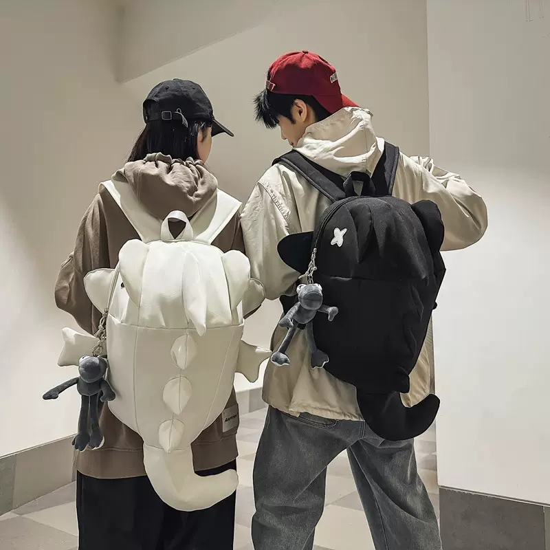 创意卡通双肩包韩版潮 恐龙怪兽背包男女个性学生书包搞怪动物包