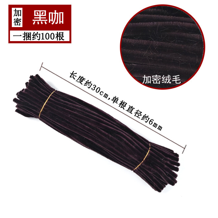 Varillas de felpa encriptadas de 42 colores, tiras para raíces de cabello, materiales populares para ramos hechos a mano, fabricante de varillas de felpa.