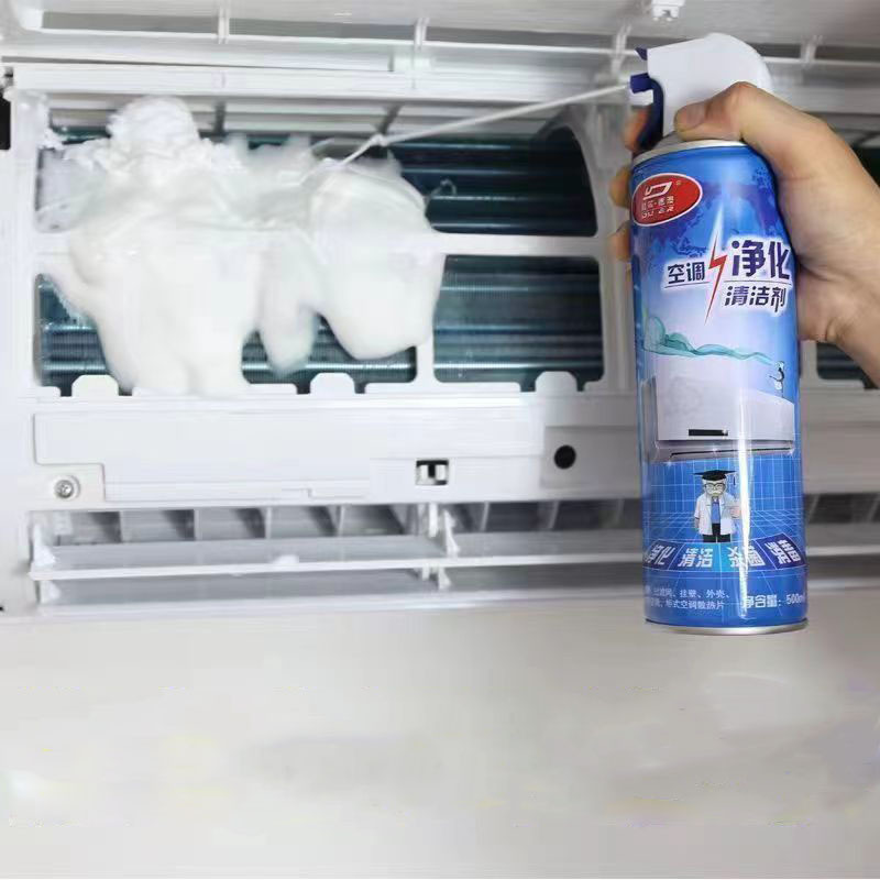 Air-conditioning cleaner, household no-disassembly, no-wash household hang-up central air-conditioning artifact, deodorizing foam air-conditioning cleaning agent