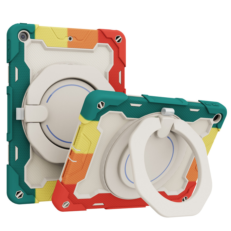 Suitable for iPad Pro 11inch Protective Case Air4/56 Silicone Rotating Stand 10.2 Kidsren's Anti-Fall Shell Mini6