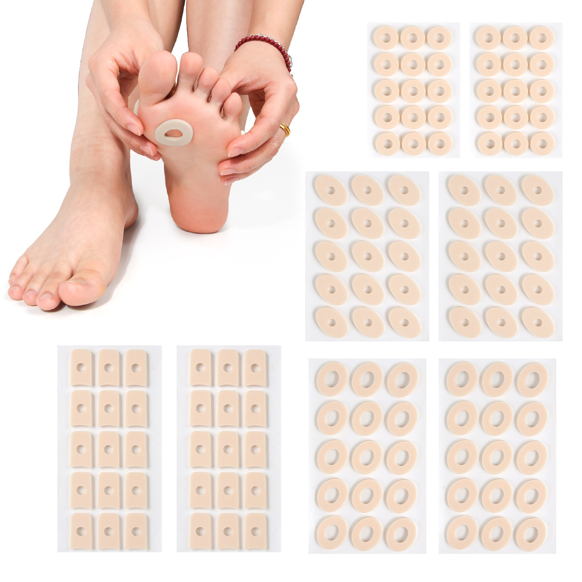 Chicken Eye Patches, Anti-Chafing Foot Patches, Blister Protection, Women's Toe Patches, Heel Patches, Shoe Patches, Foot Protection Patches, Latex Protective Pads, Pain Relief
