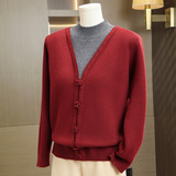 2025秋冬新款假两件毛衣针织上衣宽松中老年一体绒洋气时尚女装，女装针织衫/毛衣，妃慕昵服饰