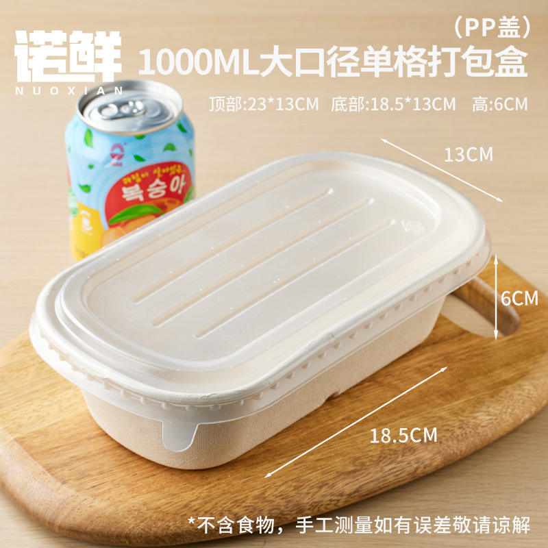 Caja de embalaje de frutas, caja de comidas desechable, viaje de primavera, picnic, camping, comida ligera, arroz cortado, doble división al aire libre