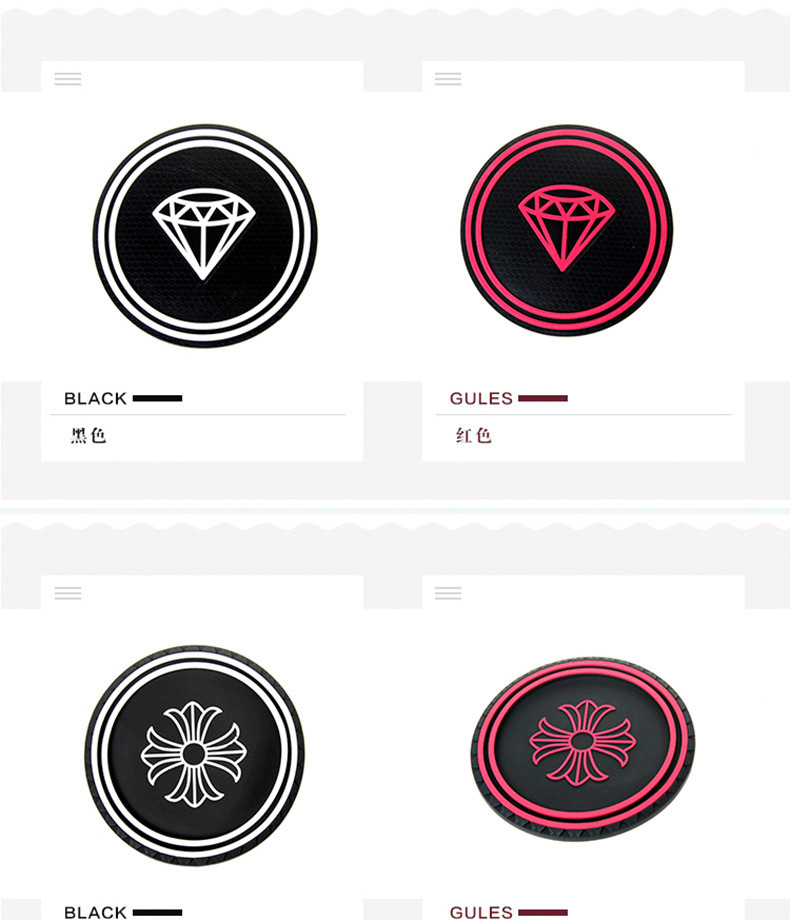 Car anti-slip mat, perfume ornament, car decoration sticker, diamond sticker, feather, sun-resistant, high-temperature resistant, diamond mat