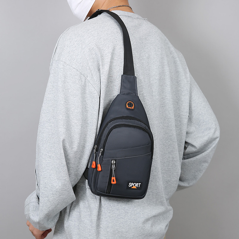 Cross-border nuevo tipo de bolso de hombro de hombre Nylon resistente al desgaste, anti-dropback mochila casual, bolso de pecho deportivo de ciclismo