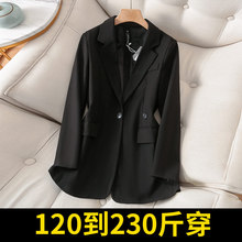 胖MM大码高级感西装外套女春装新款韩版炸街显瘦西服上衣200斤潮