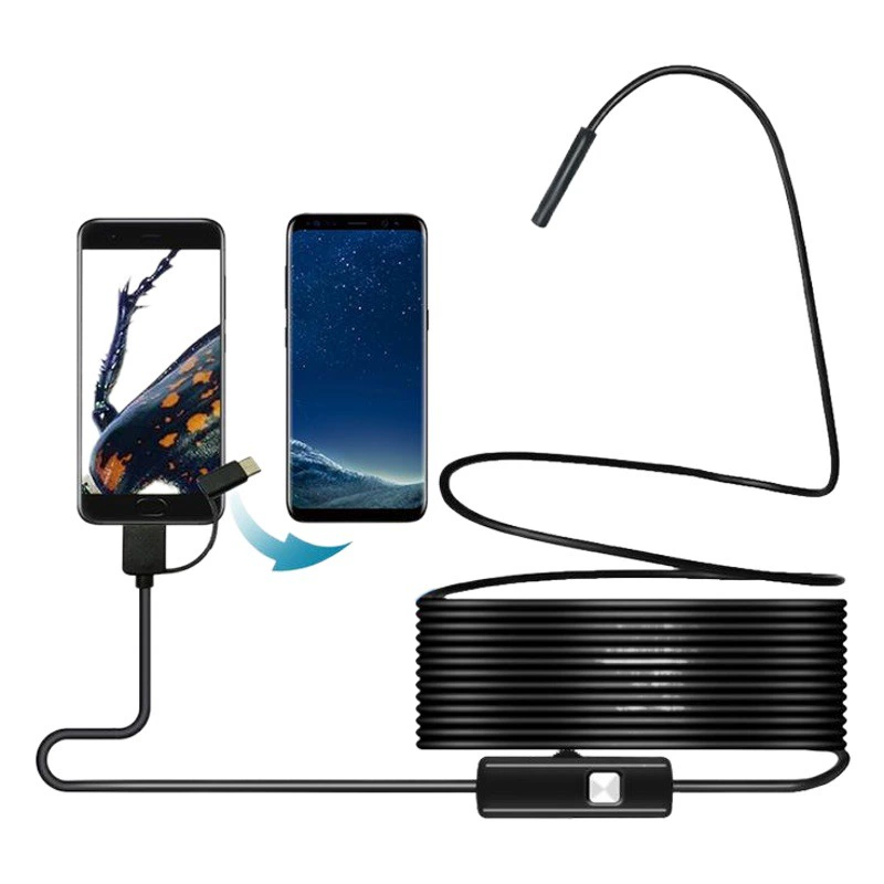 TYPE-C/Эндоскоп для мобильного телефона Micro USB Android промышленный эндоскоп 5,5 мм 1 м 2 м