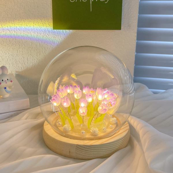 Internet celebrity tulip night light creative handmade DIY material…