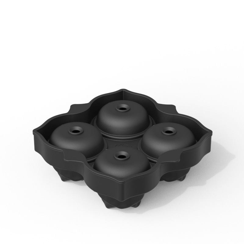 Molde de silicona hielo hockey Rosa bandeja de hielo 4 rejilla bandeja de hielo de silicona cóctel molde de hielo Rosa molde de cubo de hielo