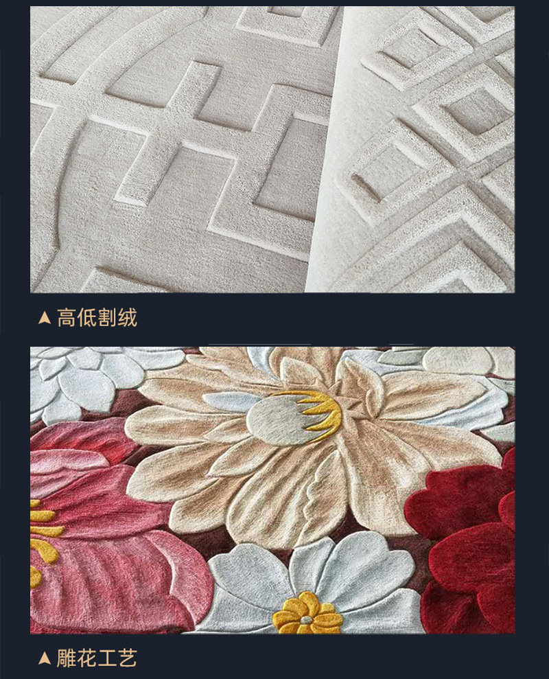厂家直供客厅地毯ins北欧家用卧室条纹床边毯客厅沙发茶几地垫
