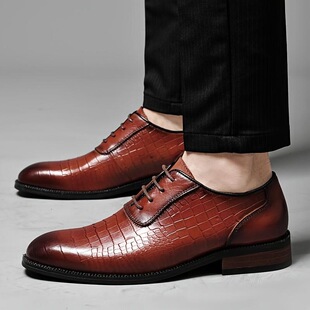 W 98869 Men's Retro Lace-up Leather Shoes �͹�ϵ��ƤЬ