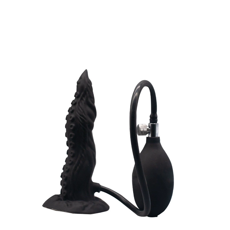 Inflatable Octopus Anal Plug, Silicone, Adjustable Size, Suction Base