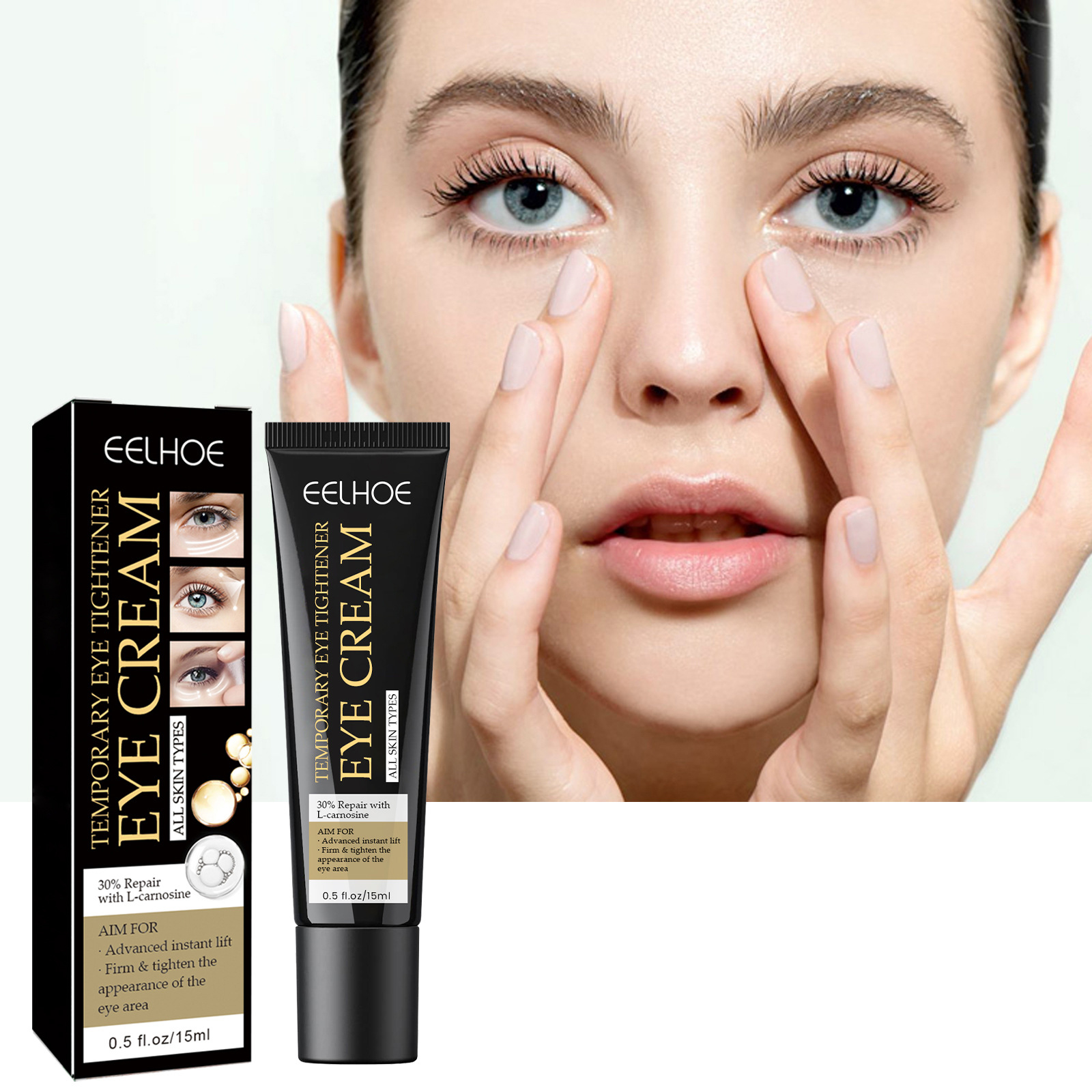 Eelhoe Eye Cream Nourishes the Skin Around the Eyes, Naturally Moisturizes, Non-Greasy, Cares for and Nourishes the Eye Area