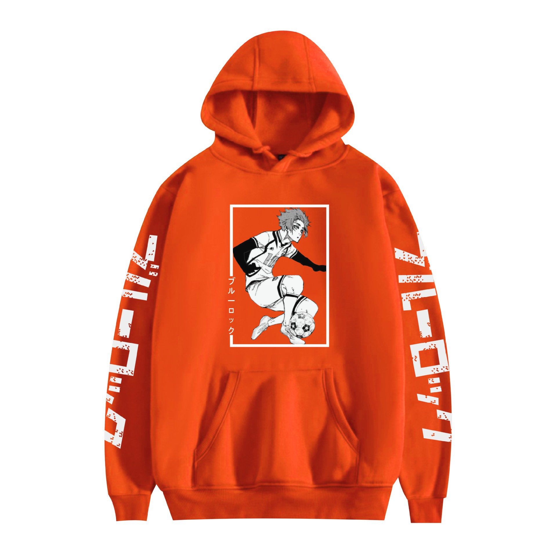 Transfronterizo nuevo estilo BLUE LOCK azul prisión animación periférico hombre suéter con capucha suelto suéter casual mujer