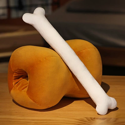 Creative Meat Bone Pillow Plush Toy, Detachable Office Nap Pillow, Dual-Use Hand Warmer for Students, Prone Sleeping Pillow (Oyuncaq yastıqlar) - meat-bones-422218cm03kg