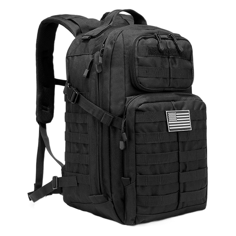 Mochila doble para deportes al aire libre, mochila multifuncional de poliéster para montañismo, mochila táctica de camuflaje para fanáticos militares, resistente al desgaste